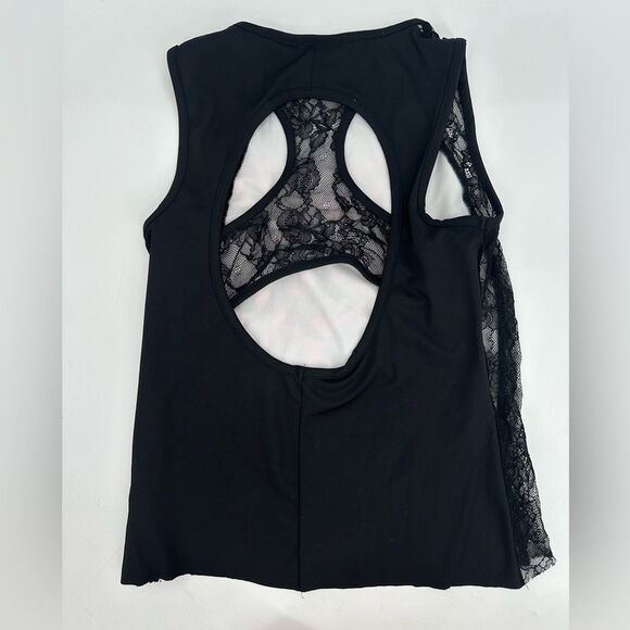 Plein Sport Equipment Phillip Plein Pink Black Lace Raw Hem Tank Size Small - Picture 4 of 8